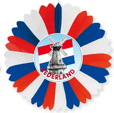 Produktbild von Dekofächer Niederlande mit Windmühle, einseitig, 60 cm