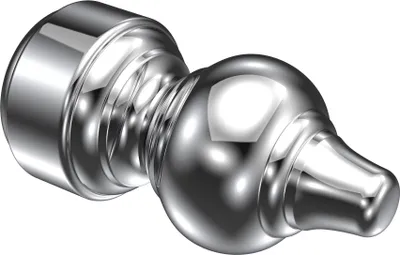 Produktbild von Interdeco Endstücke / Zierabschlüsse für Gardinenstangen mit 28 mm Ø Chrom-farbig, Typ Rondo (Rillenform), Pack. 2 Stück