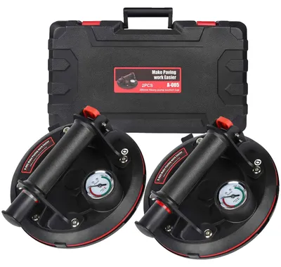 Image de Ventouses à vide, manomètre en temps réel, capacité de charge de 200 kg, lot de 2