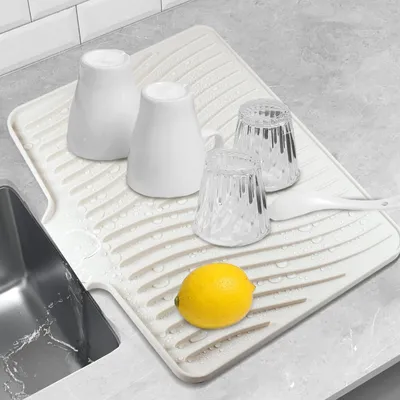 Imagen del producto de Omgoods - Alfombrilla de silicona para desagües, 40 x 33 cm - Alfombrilla de cocina reutilizable y resistente al calor