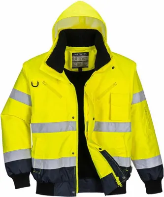 Produktbild von Portwest C465 Kontrast-Warnschutz-Pilotjacke Yellow/Navy Gr. 6XL