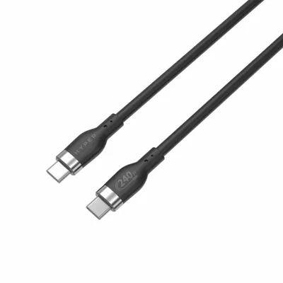 Produktbild von Schwarzes USB-C-Kabel, 24-poliger USB-C-Stecker, 1 m, 24-poliger USB-C-Stecker