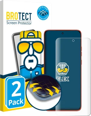 Produktbild von 2x BROTECT Fullscreen Schutzfolie für Motorola Moto 60 Neo Displayschutz Folie Fullcover Klar Transparent