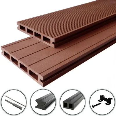 Produktbild von WPC Profi Terrassendielen 220 cm Diele 25mm redwood braun Bausatz 2 - 60 m²