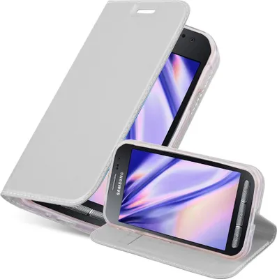 Produktbild von Cadorabo Handyhülle für Samsung Galaxy XCover 3 Schutz Hülle in Silber Cover Etui Book Case Booklet