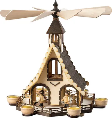 Produktbild von 1-stöckige Hauspyramide Waldleute (47cm) von Saico Seiffen