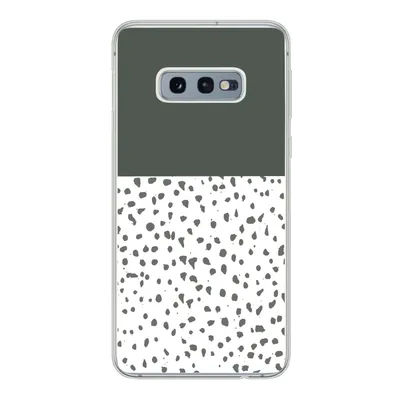 Produktbild von MuchoWow® Handyhülle Schutzhülle Hülle für Samsung Galaxy S10e Polka dots - Grau - Weiß Silikon Softcase Handy Hülle - Handy