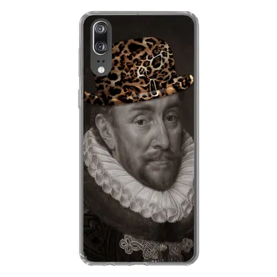 Produktbild von MuchoWow® Handyhülle Schutzhülle Hülle für Huawei P20 Wilhelm von Oranien - Pantherdruck - Alte Meister Silikon Softcase Handy Hülle - Hardcover