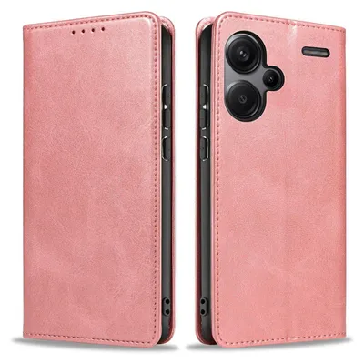 Produktbild von Handyhülle für Xiaomi Redmi Note 13 Pro+ 5G Kunstleder Flip Cover Hülle Klapphülle Case Kartenfach Farbe: Rosa