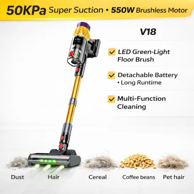 Image de Aspirateur à main sans fil de 550W, avec un réservoir de 1,5 litre et un filtre HEPA