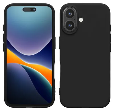 Produktbild von kwmobile Handyhülle für Apple iPhone 16 Hülle - TPU Case - Kabelloses Laden - Schutzhülle Cover in Schwarz matt