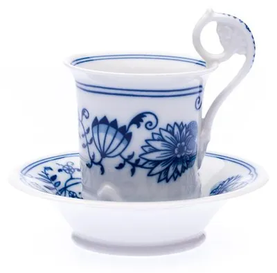 Produktbild von Meißen, Kaffeetasse mit Untertasse, Zwiebelglasur, Leander, 200 ml