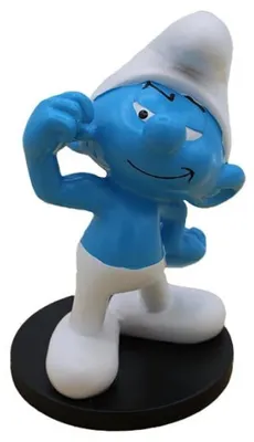 Produktbild von Diverse The Smurfs Resin Smurf Hefti Figur   Kinder  One Size