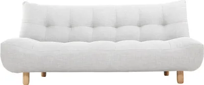 Produktbild von Miliboo - Design-Schlafsofa skandinavisch Hellgrau und Eiche YUMI