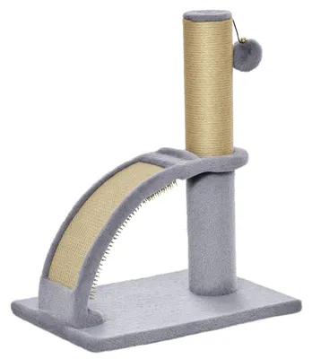 Image de Griffoir pour chat - Arbre à chat - En bois - À une seule couche - Avec balle - Socle stable