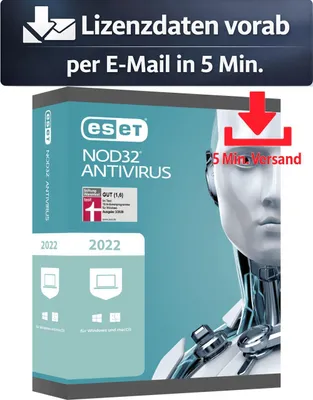 Produktbild von ESET NOD32 Antivirus (1 Device - 1 Jahr) DACH ESD Antivirus Sicherheit 5 Min. Versand als Download per Mail