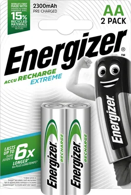 Immagine prodotto di Energizer Accu Recharge Extreme 2300 AA BP2 Batteria ricaricabile Stilo AA Nichel-Metallo Idruro (NiMH)