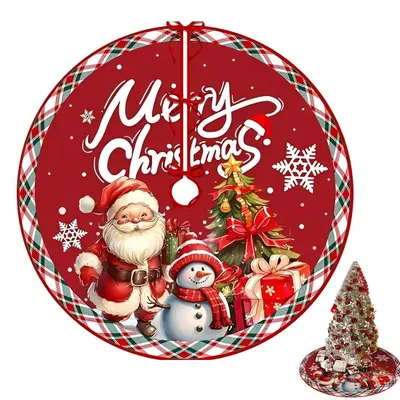 Weihnachtsbaumdecke 90 cm, rot, für Baumständer