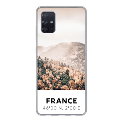 Produktbild von MuchoWow® Handyhülle Schutzhülle Hülle für Samsung Galaxy A71 Frankreich - Herbst - Mons Silikon Softcase Handy Hülle - Kartenbesitzer