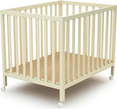 Produktbild von JURABABY - Rechteckiger Holzlaufstall FARA - Perlweiß