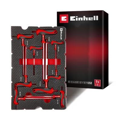 Image de Jeu de tournevis à poignée en T E-Case EINHELL, 370526, 9 pièces