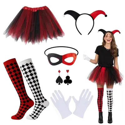 Productafbeelding van 6-delig Dames Clownkostuum voor Feestjes