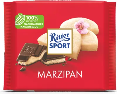 Produktbild von Ritter Sport Marzipan 100g | Vollmilchschokolade mit Marzipancreme (5er Pack)