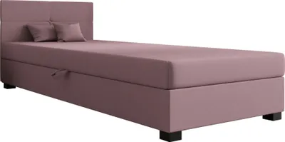 Obrázek produktu pro Pilloline skříňová postel DYLAN 110x195 kompletní sada s matrací Bonell, čalouněná postel s podnožemi - růžová, SAWANA 61