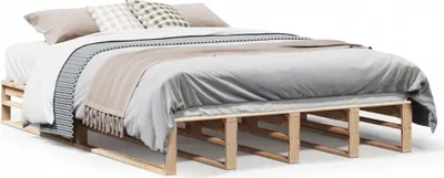 Image de vidaXL Lit en bois massif sans matelas 120x190 cm pin