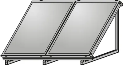 Image de Wolf AluFlex-U Aufstellgerüst Hochformat für 2 Kollektoren F3-1/CFK-1