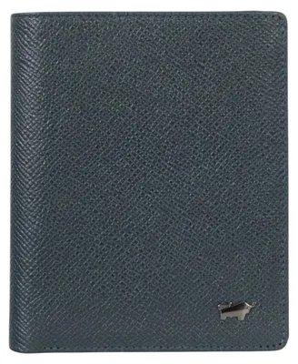 Imagen del producto de Cartera ROBIN RFID, modelo para hombre, de cuero, color azul, con 8 compartimentos para tarjetas