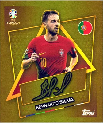 Produktbild von Topps UEFA EURO 2024 Fußball EM Sammelsticker - Gold Signature Sticker - Bernardo Silva
