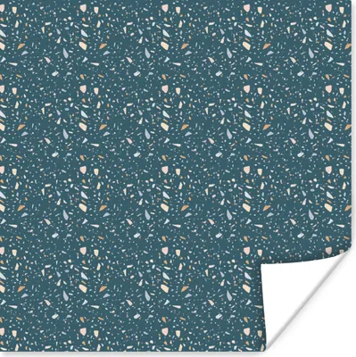 Produktbild von MuchoWow® Poster Textur - Terazzo - Muster 50x50 cm - Wohnzimmerdekoration