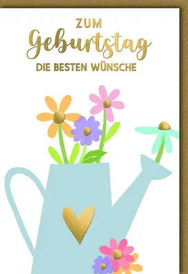 Produktbild von Geburtstag - Glückwunschkarte im Format 11,5 x 17 cm mit Umschlag