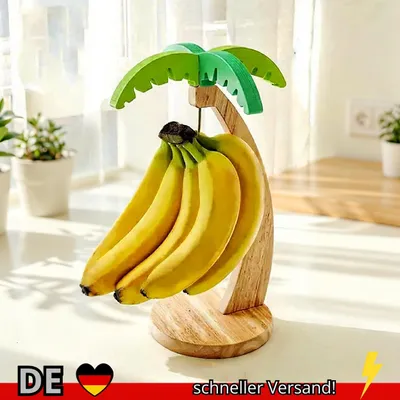 Produktbild von Bananenhalter Holz Küchenregal Hängend
