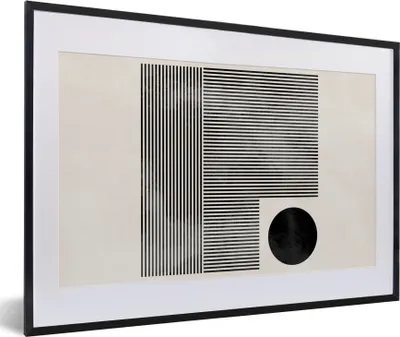 Produktbild von MuchoWow® Gerahmtes Poster Quadratisch - Minimalismus - Abstrakt 60x40 cm - Poster mit Schwarzem Bilderrahmen Wandposter Rahmen Foto Bilder - Schlafzimmer - Plakat in Rahmen - Drucken
