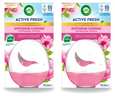 Productafbeelding van 2 x Air Wick Deco Sphere geurverspreider Magnolia & Kersenbloesem – 75 ml - Voordeelverpakking - 2 stuks
