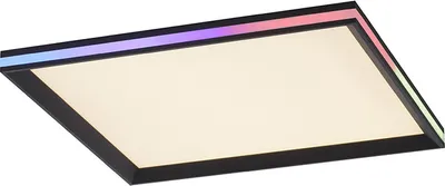 Produktbild von Selltec LED Deckenlampe Panel Digital RGB CCT Farbwechsel dimmbar Fernbedienung schwarz Wohnzimmer, Flur, Büro, Arbeitszimmer