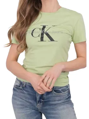 Obrázek produktu pro Calvin Klein - Dámské tričko, úzký střih NA293 (S) (zelené)