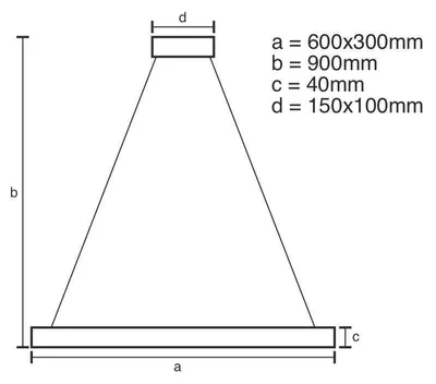 Produktbild von LED-Pendelleuchte mit Kabel und Fernbedienung, 40W - J4322/B