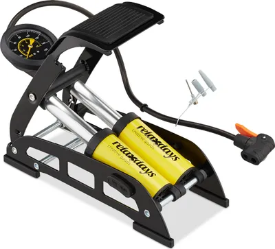 Produktbild von relaxdays Fußpumpe mit Manometer