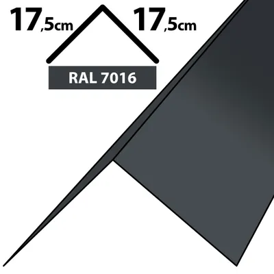 Produktbild von 2m Winkelblech Kantblech Kante Blechwinkel pulverbeschichtetes 0,5mm Zuschnitt 35cm RAL-7016 Graphit