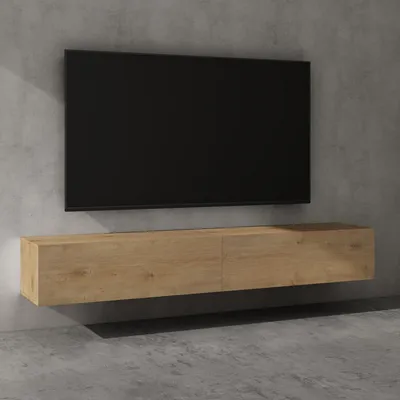 Produktbild von doporro TV Lowboard TV-Schrank Fernsehschrank Holz Hängend oder Stehend Fernsehtisch, TV-Regal für Fernseher Fernsehschrank02
