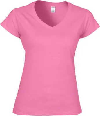 Produktbild von Gildan 64V00L | Softstyle LadiesŽ V-Neck Damen T-Shirt - Farbe: Azalea - Größe: XL