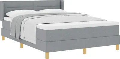 Obrázek produktu pro Postel s boxspringem s matrací Světle šedá 200 x 140 cm textil