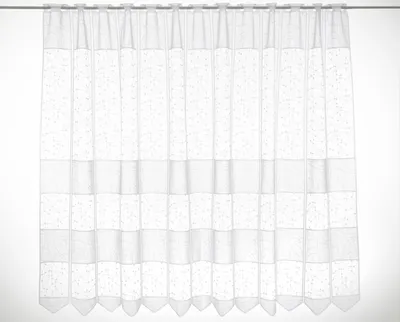 Produktbild von Gardinen Kranzusch Scheibengardine Jacquard verschlungen Linien 120x125 cm H/B weiß Bistrogardine Vorhang Küche 1er Pack