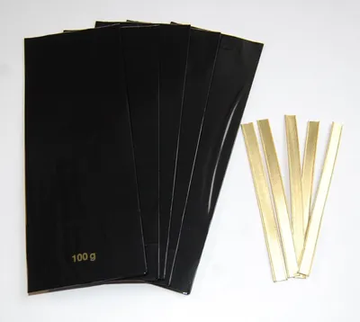 Produktbild von Schwarze Teetüten für 100 g, 50 Stück