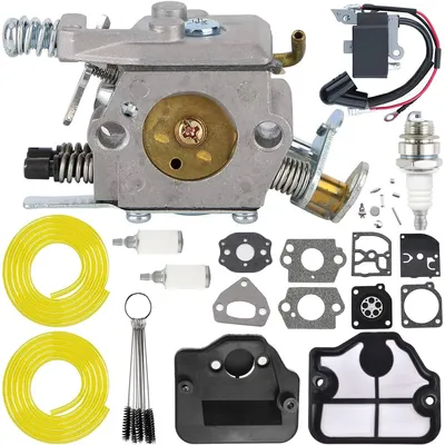 Image de Carburateur pour Husqvarna 36, 41, 136, 137, 137E, 141, 142, 141LE, 142E et Poulan Pro 295, PP4620AVX - Pièce de rechange de haute qualité - Modèle WA-NL-1368