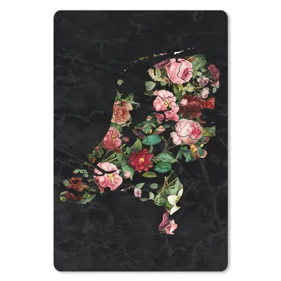 Produktbild von MuchoWow® Mauspad Mousepad Karte von Europa - Niederlande - Blumen 40x60 cm - Mousepads - Maus Mat - Pad - Mausunterlage - Schreibtisch Accesoire