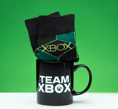 Produktbild von Team Xbox Logo Kaffeebecher mit Socken